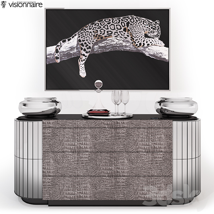 Chest of drawers Vaslav IPE Cavalli (Visionnaire) 3DS Max - thumbnail 1