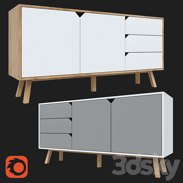 Chest of drawers Vivaldi Tokio 3DSMax File - thumbnail 1