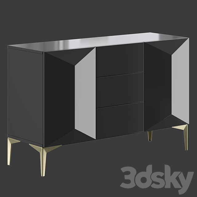 Chest of drawers white laquered – Sierra 3DSMax File - thumbnail 5