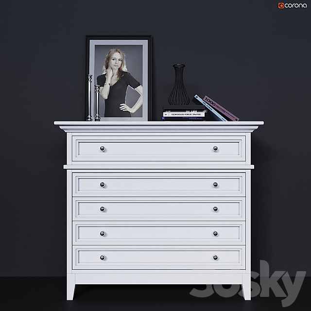 Chest of drawers with drawers Dantone Home 3DSMax File - thumbnail 1