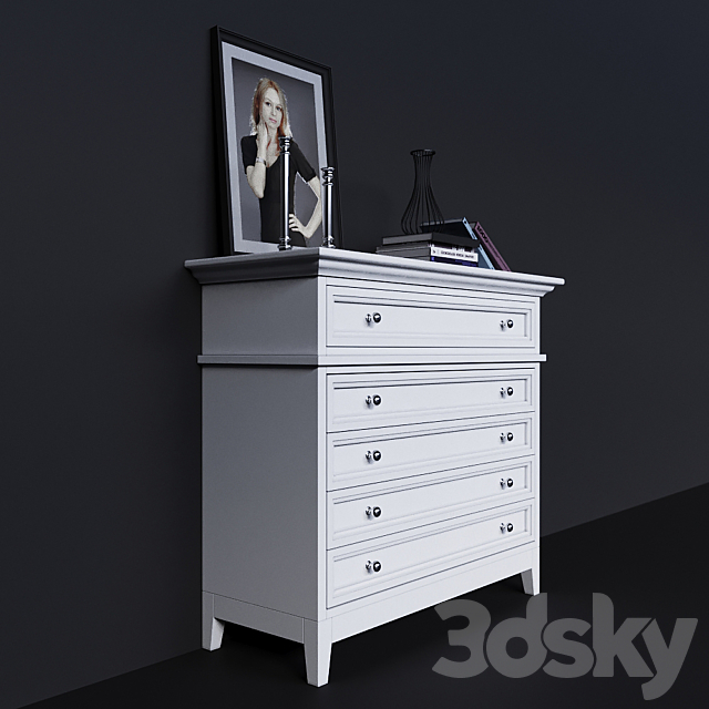 Chest of drawers with drawers Dantone Home 3DSMax File - thumbnail 3