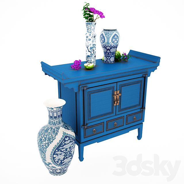 Chest of drawers with legs Mati – Guychu. The Qing Dynasty. 3DSMax File - thumbnail 2