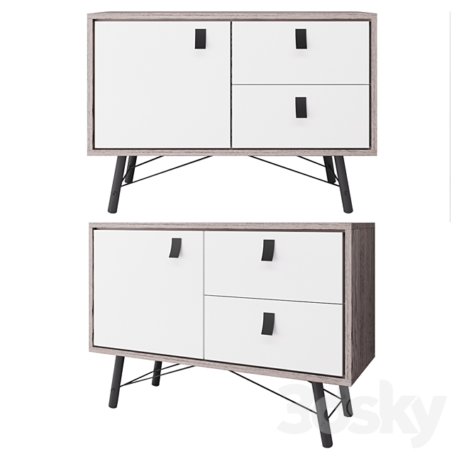 Chest Ry White Small Sideboard 3DSMax File - thumbnail 1