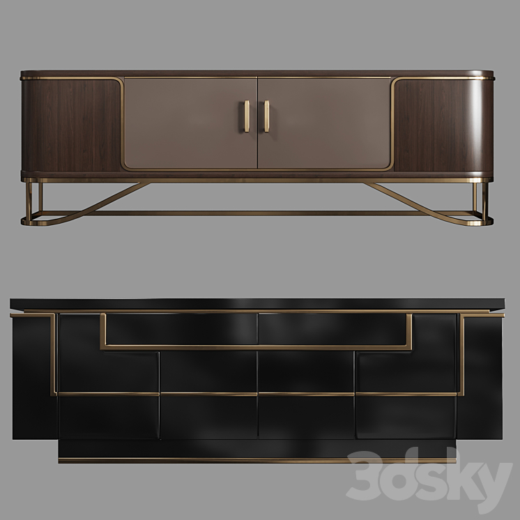 Chests of art deco 02 3DS Max - thumbnail 1