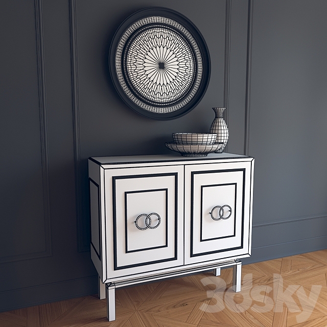 Classic dresser with mirror 3DSMax File - thumbnail 2