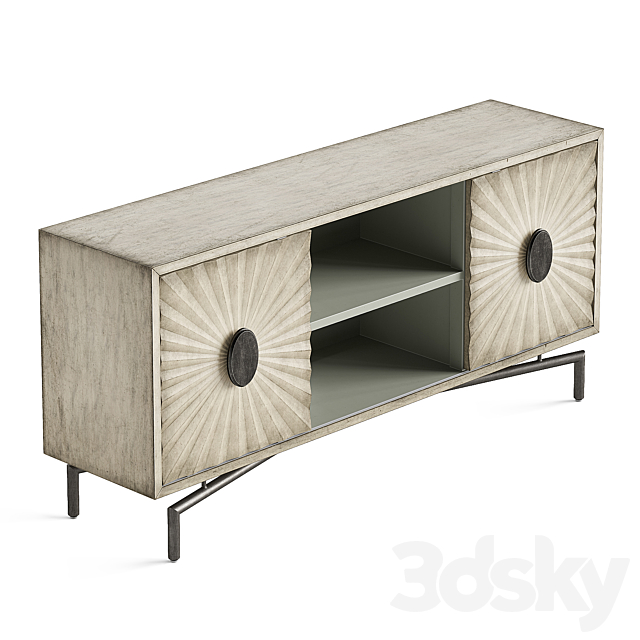 Coast to Coast Dayton Media Credenza in Cream 3DSMax File - thumbnail 2