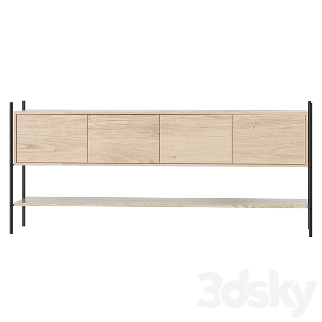 Colima Steel sideboard 3DS Max Model - thumbnail 2