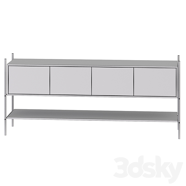 Colima Steel sideboard 3DS Max Model - thumbnail 3