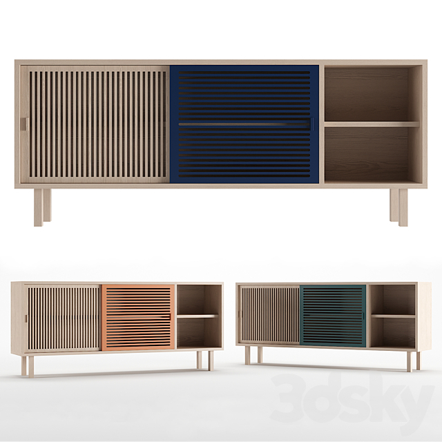 Colonel KYOTO large sideboard set 3DSMax File - thumbnail 1