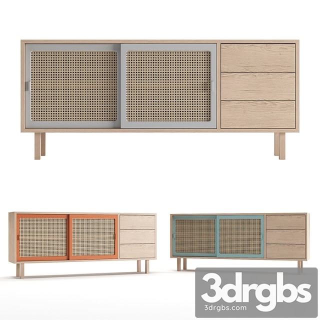 Colonel Straw Sideboard With Drawers 3dsmax Download - thumbnail 1