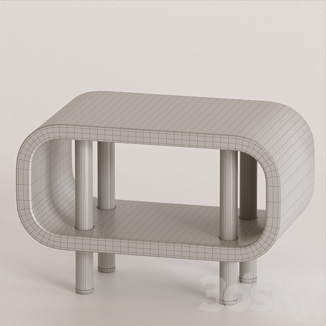 Concrete bedside table 3DSMax File - thumbnail 5