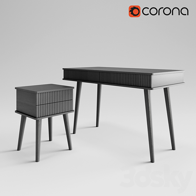 Consol VIVA & pedestal VIVA STAND DUO by LULU Space 3DS Max Model - thumbnail 2