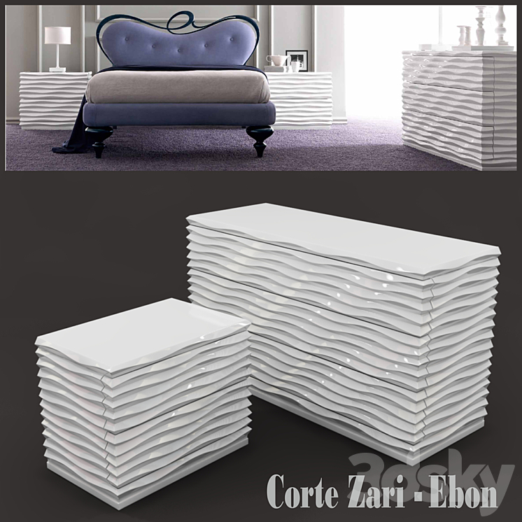 Corte Zari dresser chest of drawers 3DS Max - thumbnail 1