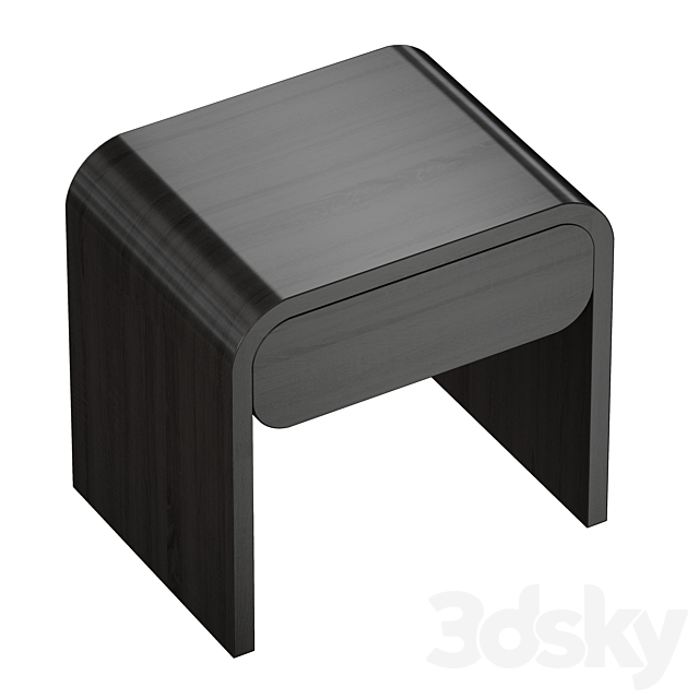 Cortez Charcoal Floating Nightstand (Crate and Barrel) 3DS Max Model - thumbnail 2