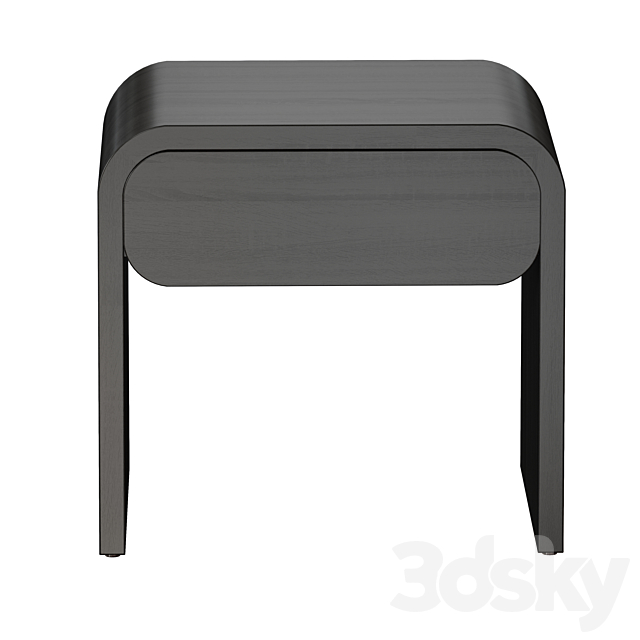 Cortez Charcoal Floating Nightstand (Crate and Barrel) 3DS Max Model - thumbnail 3