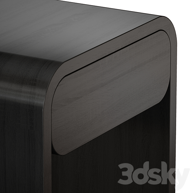 Cortez Charcoal Floating Nightstand (Crate and Barrel) 3DS Max Model - thumbnail 4