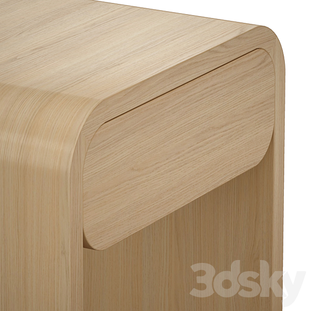 Cortez Natural Floating Nightstand (Crate and Barrel) 3DS Max Model - thumbnail 4