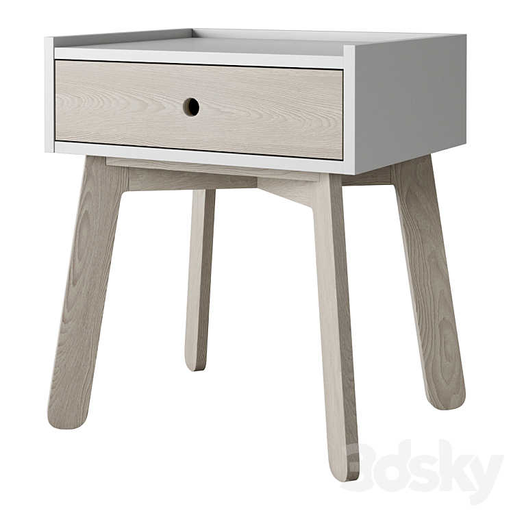 Crate and Barrel Lamont Two-Tone Nightstand 3DS Max Model - thumbnail 2