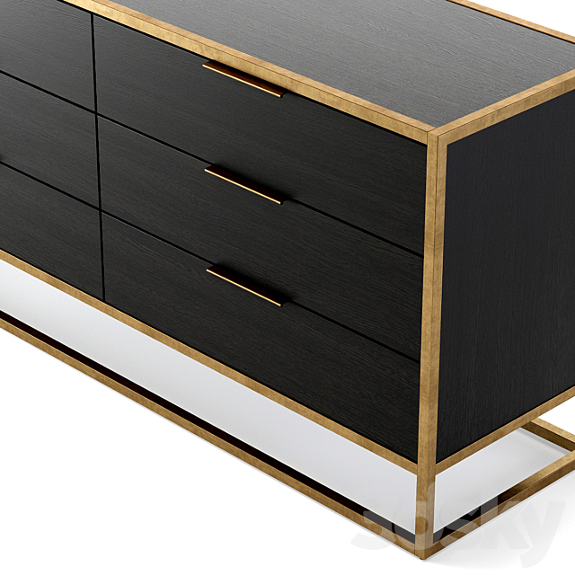 Crate and Barrel Oxford Dresser 3DS Max Model - thumbnail 2