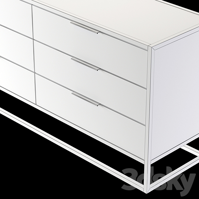 Crate and Barrel Oxford Dresser 3DS Max Model - thumbnail 3