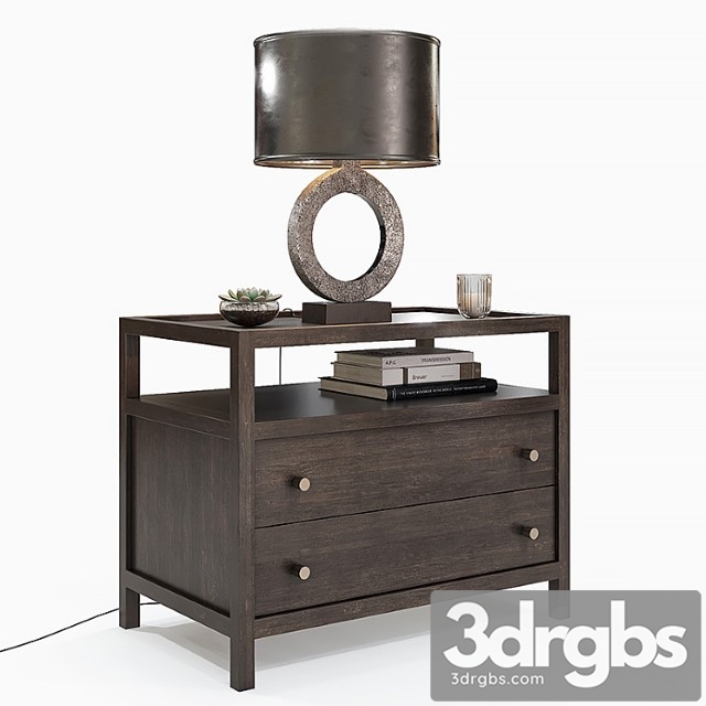 Crate Barrel Keane Nightstand 3dsmax Download - thumbnail 1