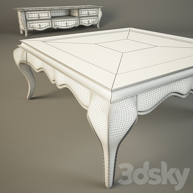 Cupboard and table 3DSMax File - thumbnail 2