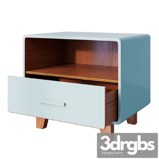 Curbstone Cosgrove 1 Drawer Nightstand Aqua 3dsmax Download - thumbnail 1