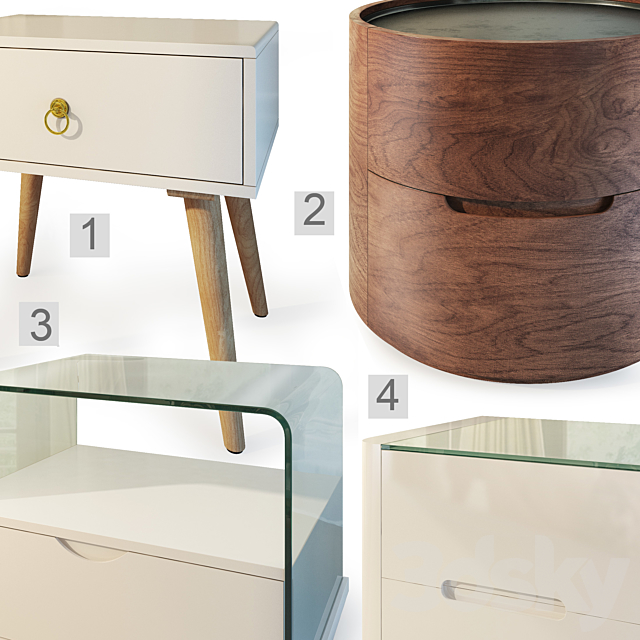 Curbstones from IMODERN (set2). Nightstand. bedside table. 3DSMax File - thumbnail 2