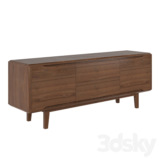 Currant sideboard 3DS Max Model - thumbnail 2