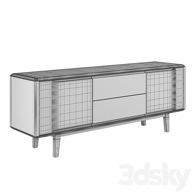 Currant sideboard 3DS Max Model - thumbnail 4