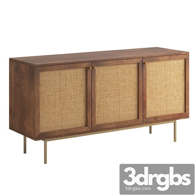 Curtis 3 Door Sideboard 3dsmax Download - thumbnail 1