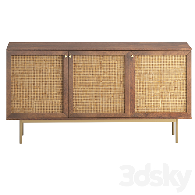 Curtis 3 Door Sideboard 3DSMax File - thumbnail 3