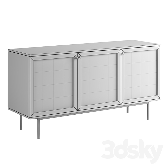 Curtis 3 Door Sideboard 3DSMax File - thumbnail 7