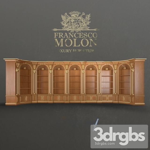 Сabinet Library Francesco Molon 3dsmax Download - thumbnail 1