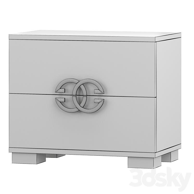 Dafne bedside table 3DS Max - thumbnail 2