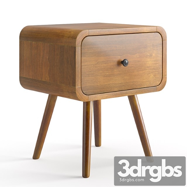 Danish teak bedside table - thumbnail 1