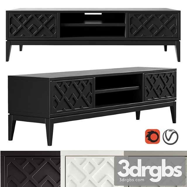 Dantone home 2-drawer austin tv stand - thumbnail 1