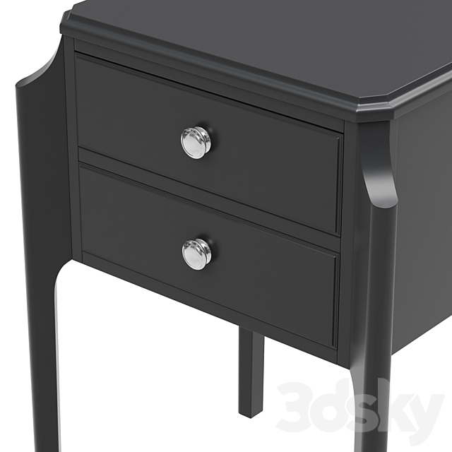 Dantone Home Bedside table Le Vizage with 2 drawers 3DSMax File - thumbnail 2