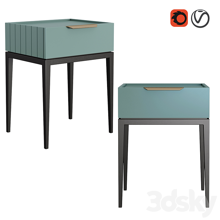 Dantone Home Bedside table Metropolitan 3DS Max - thumbnail 1