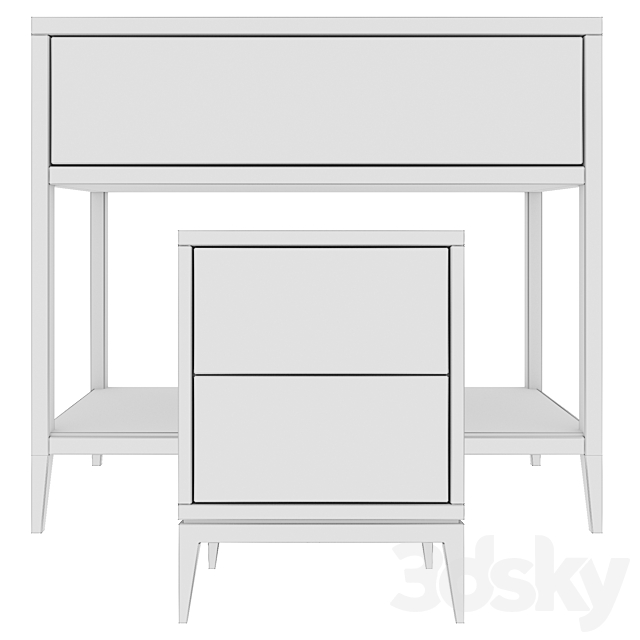 Dantone Home Console _ Nightstand Austin 3DS Max Model - thumbnail 3