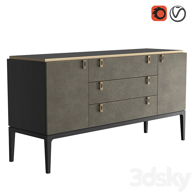 Dantone Home Glamor Chest of drawers 3DS Max - thumbnail 1