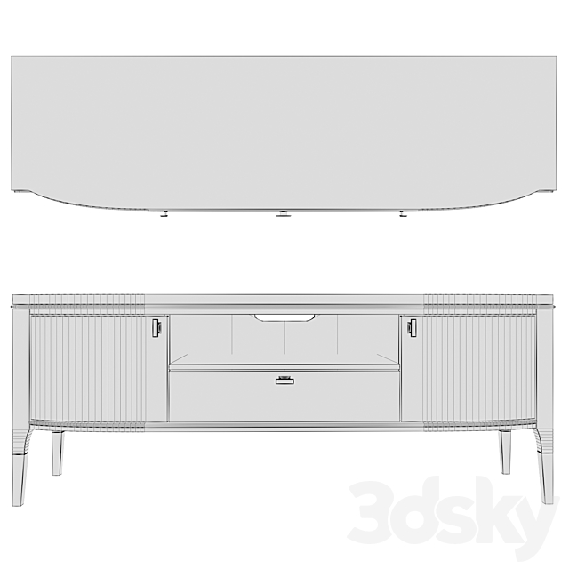 Dantone Home Grand TV Stand 3DSMax File - thumbnail 3