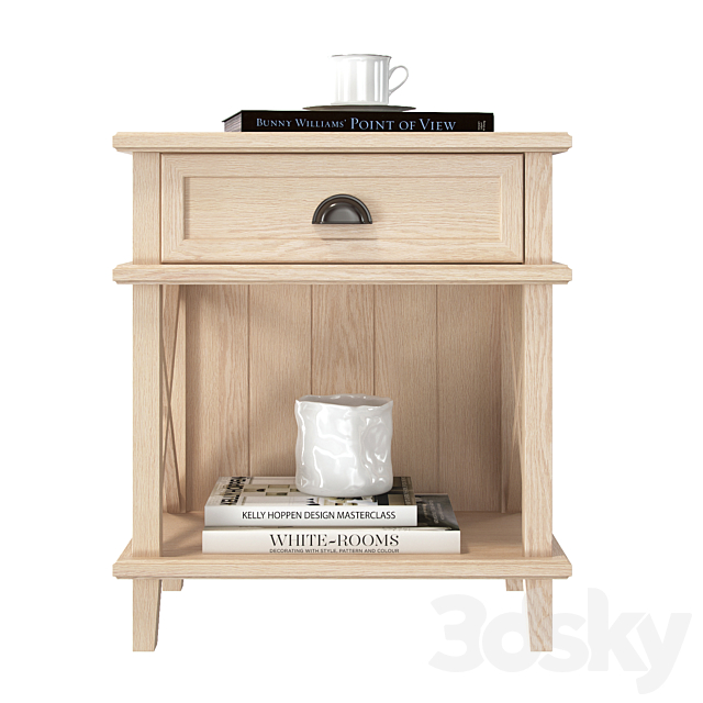 dantonehome Pedestal Bedside Cambridge 3ds Max - thumbnail 2