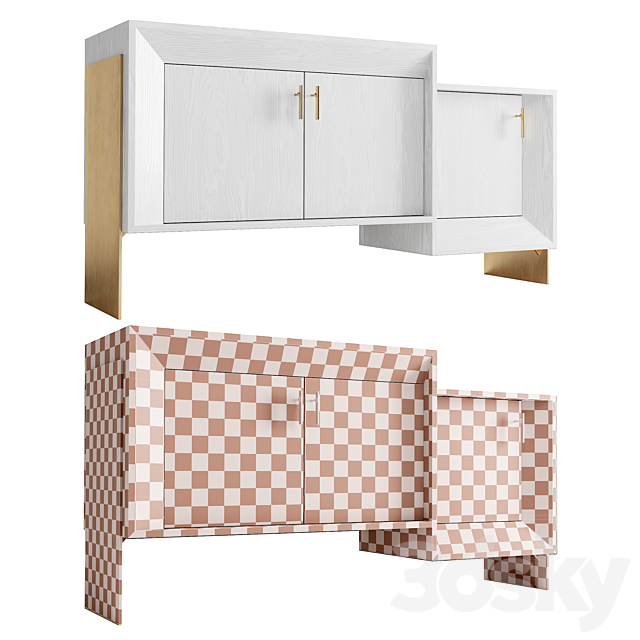 Davana credenza by Kelly Wearstler (4 Materials) 3DSMax File - thumbnail 4