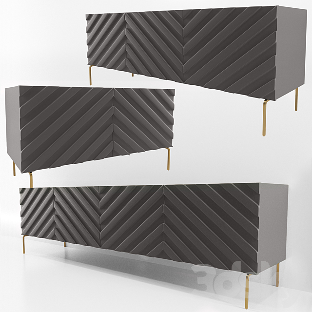 Decorative Chevron Console Anthrazit 3DSMax File - thumbnail 1