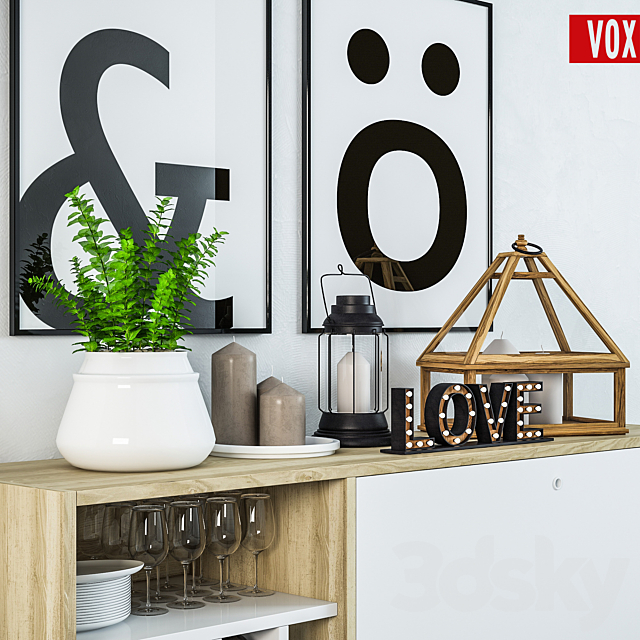 Decorative set of dresser_VOX _Spot 3DSMax File - thumbnail 2