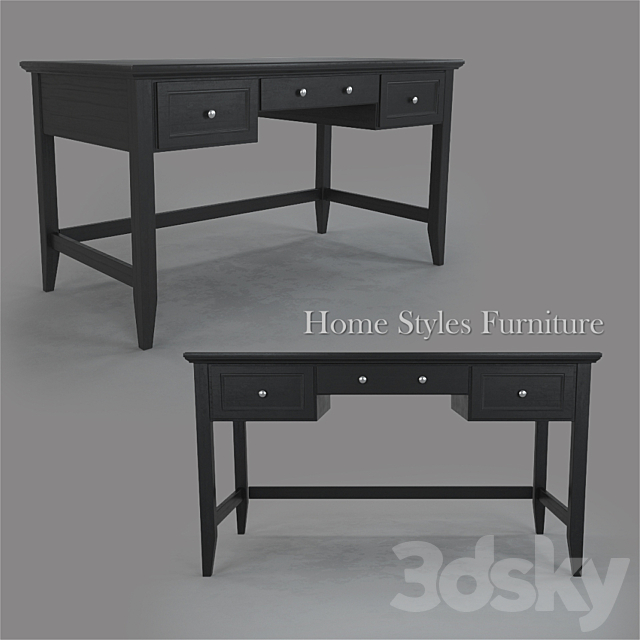 Desk. Pedestal. Bedford by Home Styles Furniture 3DSMax File - thumbnail 2