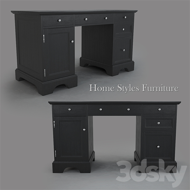 Desk. Pedestal. Bedford by Home Styles Furniture 3DSMax File - thumbnail 3