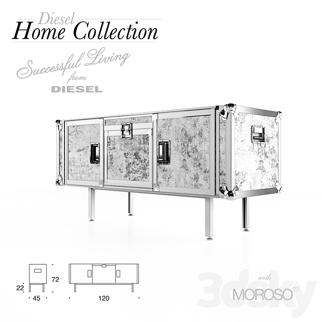 Diesel Total Flightcase 3DS Max Model - thumbnail 3