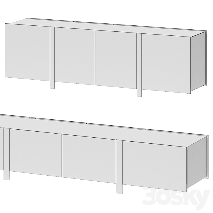 Ditre Italia Beam Sideboard Table 3DS Max Model - thumbnail 2